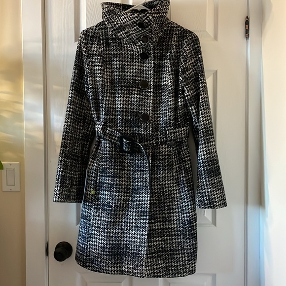 Soia and Kyo houndstooth wool peacoat overcoat jacket coat - Picture 2 of 12
